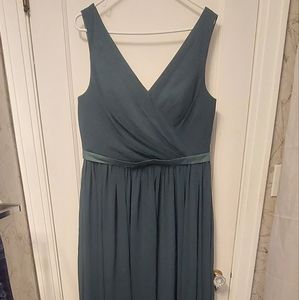 Pine green bridesmaid dress